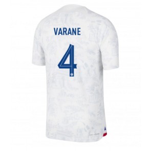 Maillot de foot France Raphael Varane #4 Extérieur Monde 2022 Manches Courte